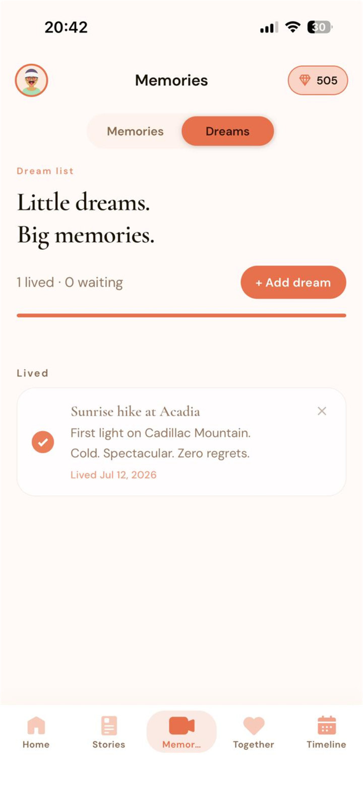 The dream list in Loventide with a lived dream: sunrise hike at Acadia